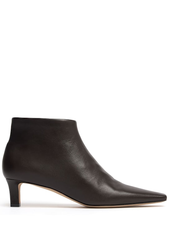 The Row: Stivaletti Carla in pelle 45mm - Lacquer Brown - women_0 | Luisa Via Roma