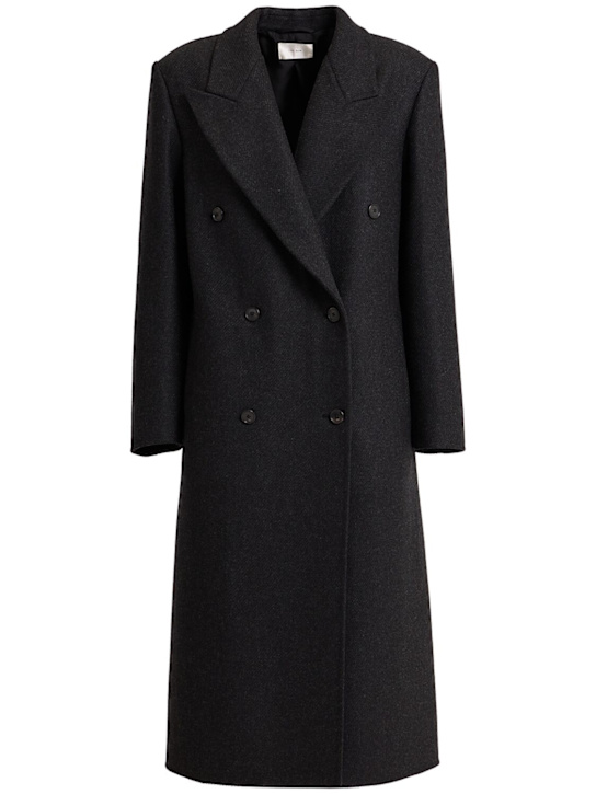 The Row: Hariet oversize virgin wool coat - Dark Grey - women_0 | Luisa Via Roma