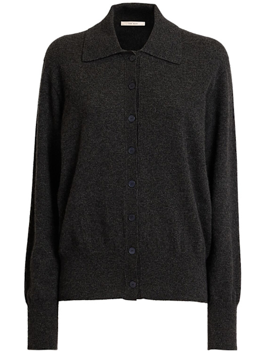 The Row: Lillia knit cashmere cardigan - Black - women_0 | Luisa Via Roma