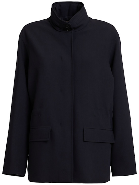 The Row: Tanera virgin wool blazer - Navy - women_0 | Luisa Via Roma