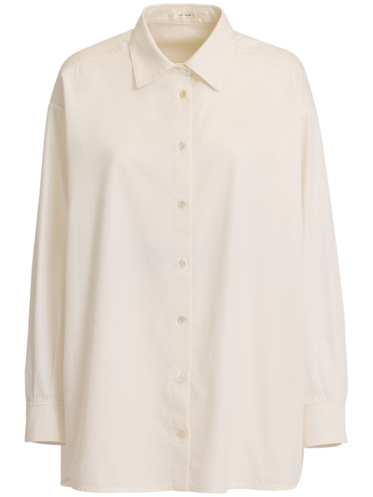 The Row: Luka cotton casual shirt - White - women_0 | Luisa Via Roma