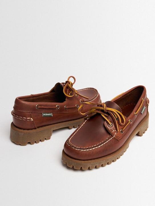 Sebago: 20mm Ranger leather lace-up loafers - women_1 | Luisa Via Roma