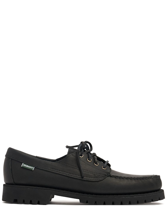 Sebago: Askook lug taos leather loafers - men_0 | Luisa Via Roma