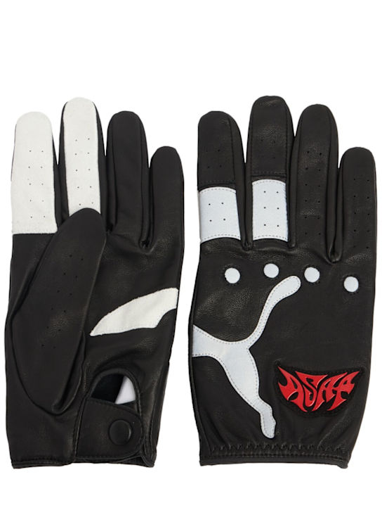 PUMA: A$AP Rocky leather gloves - men_0 | Luisa Via Roma