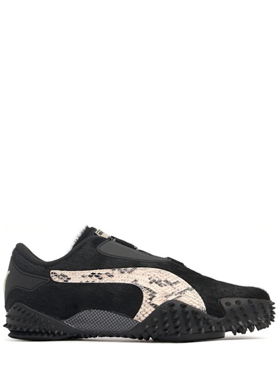 PUMA: A$AP Rocky Mostro OG pony hair sneakers - men_0 | Luisa Via Roma