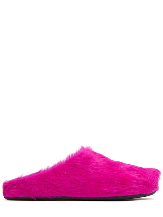Marni: Pony skin loafers - Fuchsia - men_0 | Luisa Via Roma