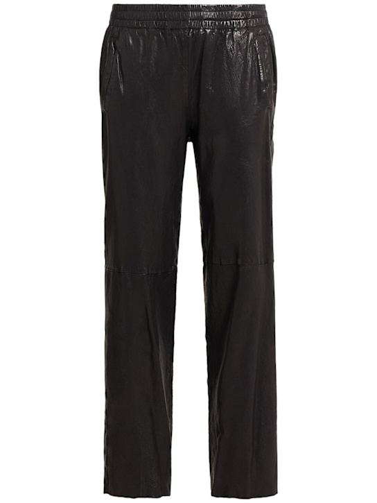 Diesel: P-bru leather pants - men_0 | Luisa Via Roma