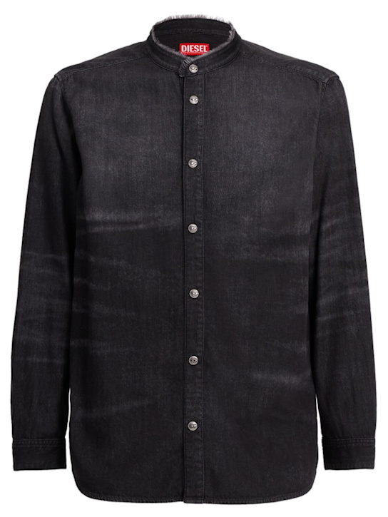 Diesel: D-simply-fsh cotton blend denim shirt - men_0 | Luisa Via Roma