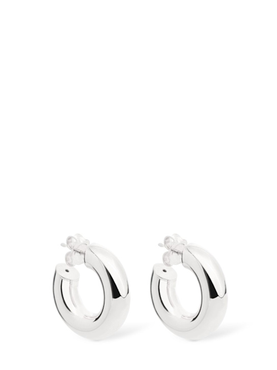 Annagreta: Small Birgit hoop earrings - Silver - women_0 | Luisa Via Roma