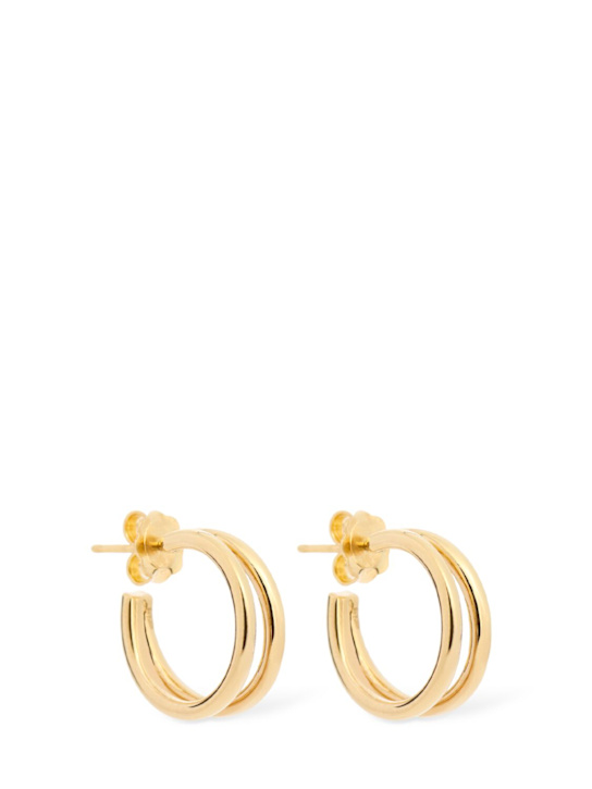 Annagreta: Small Daria hoop earrings - Gold - women_0 | Luisa Via Roma