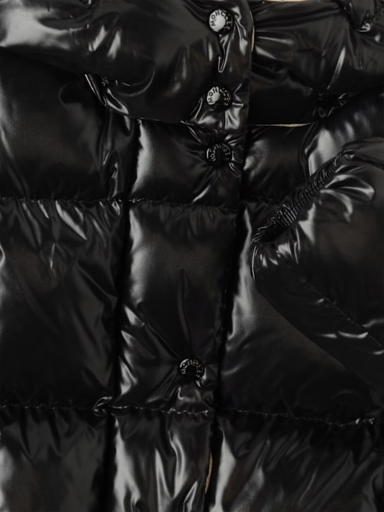 Moncler: Parana nylon down jacket - ブラック - kids-girls_1 | Luisa Via Roma