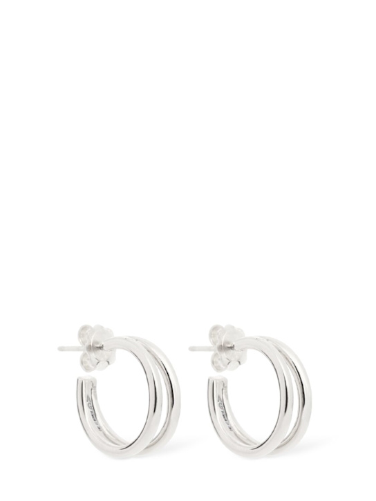 Annagreta: Small Daria hoop earrings - Silver - women_0 | Luisa Via Roma