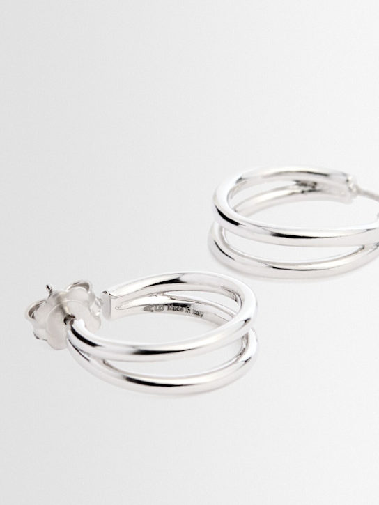 Annagreta: Small Daria hoop earrings - Silver - women_1 | Luisa Via Roma