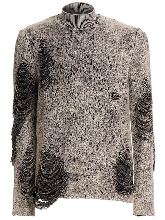 Diesel: K-fjordi cotton knit sweater - men_0 | Luisa Via Roma