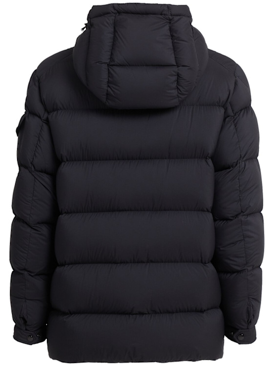 Moncler: Bretagne long nylon down jacket - ブラック - men_1 | Luisa Via Roma