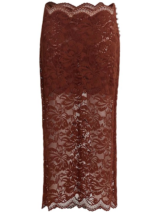 Rabanne: Scalloped midi skirt - women_0 | Luisa Via Roma