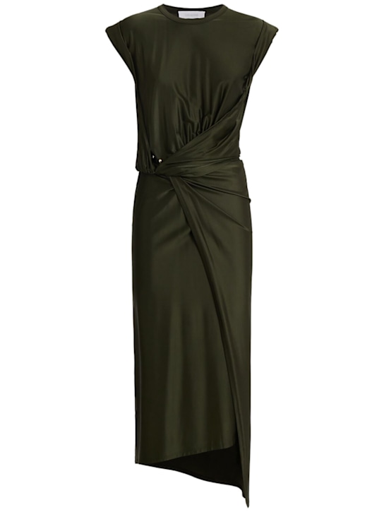 Rabanne: Viscose jersey long dress - women_0 | Luisa Via Roma