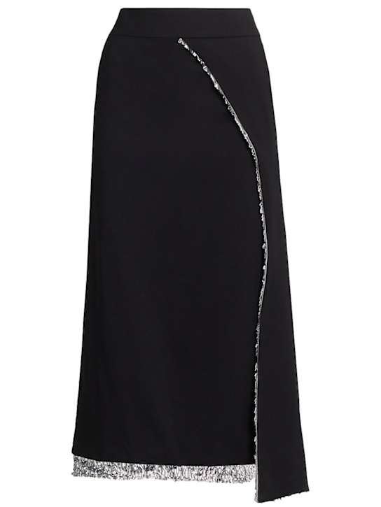 Rabanne: Midi skirt - ブラック - women_0 | Luisa Via Roma