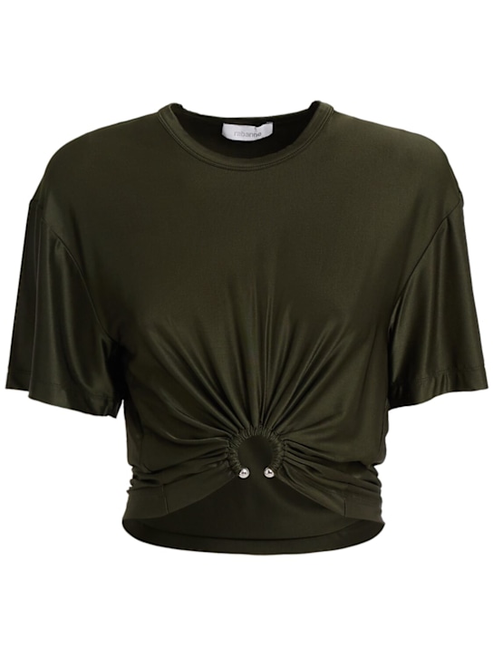 Rabanne: Viscose jersey t-shirt - women_0 | Luisa Via Roma