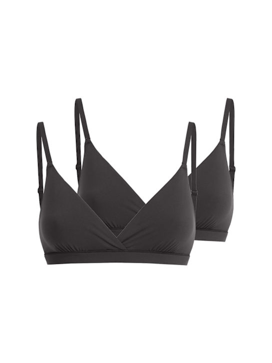 Skims: Pack of 2 Fits Everybody bralettes - Onyx - women_0 | Luisa Via Roma