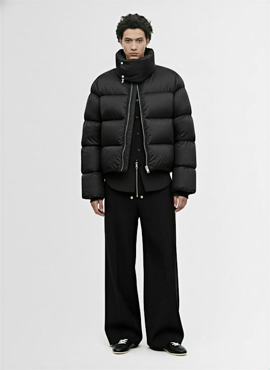 Rick Owens: Tailored wool wide belas pants - Black - men_1 | Luisa Via Roma