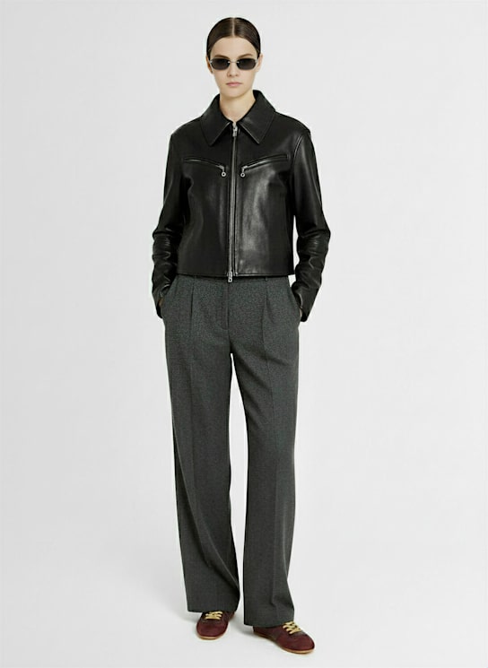 Lemaire: Boxy leather jacket - women_1 | Luisa Via Roma