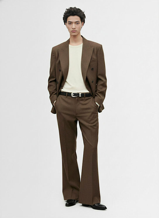 Tonywack: Tailored double breast wool blend jacket - men_1 | Luisa Via Roma