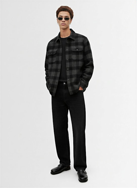 Our Legacy: Cotton shirt - Grey/Black - men_1 | Luisa Via Roma