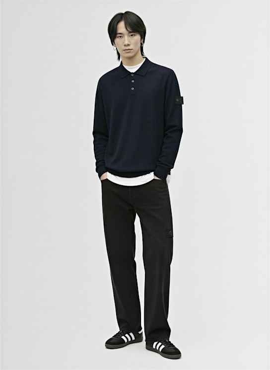 Stone Island: Ghost long sleeve polo - men_1 | Luisa Via Roma