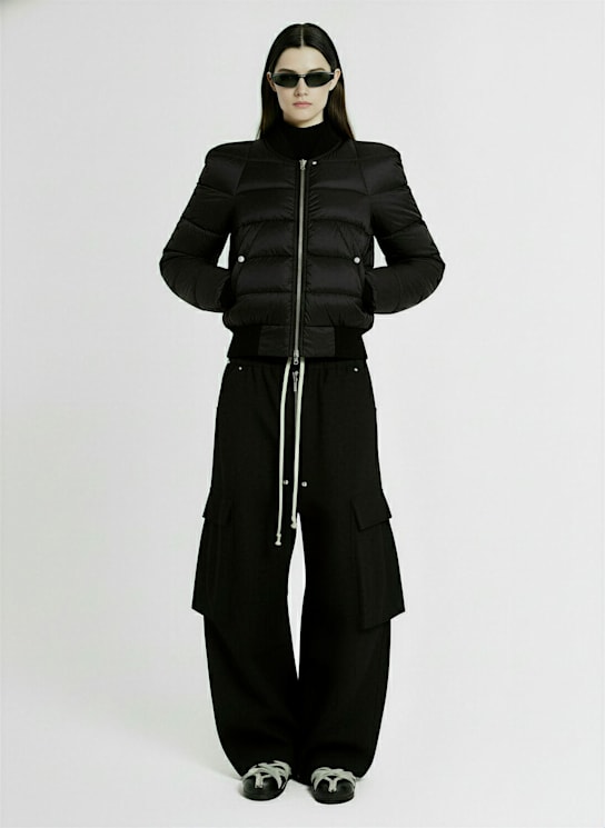 Rick Owens: Duvet flight light nylon jacket - Black - women_1 | Luisa Via Roma
