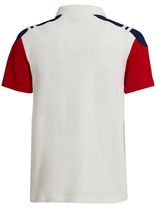 Sergio Tacchini: Drive logo cotton polo - White/Red - men_1 | Luisa Via Roma