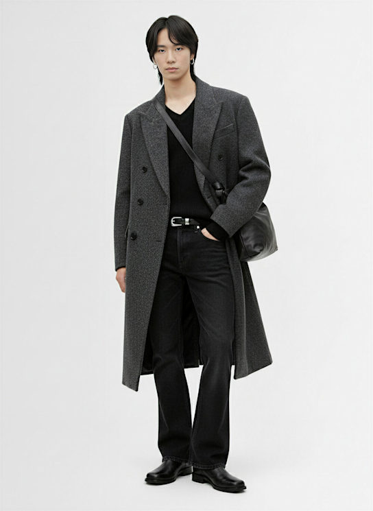 Tonywack: Denim-Jeans mit ausgestelltem Bein - Schwarz Verblas - men_1 | Luisa Via Roma