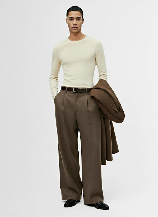 Tonywack: Tanktop Aus Viskose- und Seidenstrickripp - Elfenbein - men_1 | Luisa Via Roma