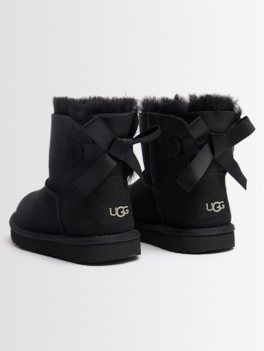 Ugg: Mini Bailey Bow II剪羊毛靴子 - 黑色 - kids-girls_1 | Luisa Via Roma