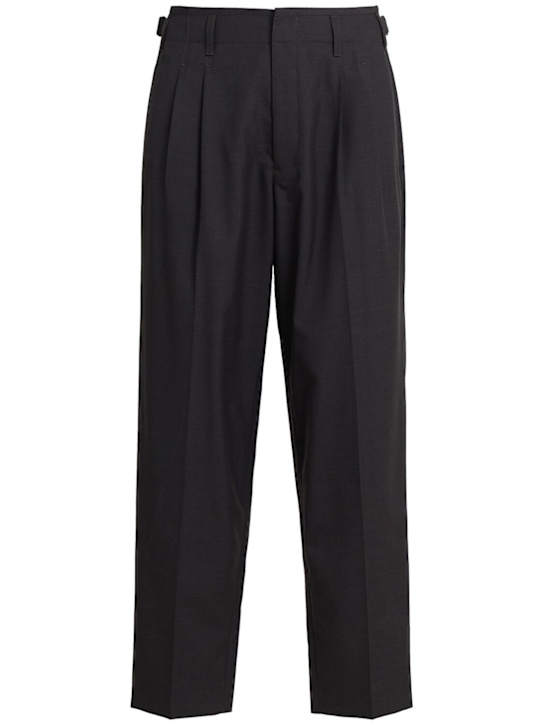 Lemaire: 打褶羊毛混纺裤子 - men_0 | Luisa Via Roma