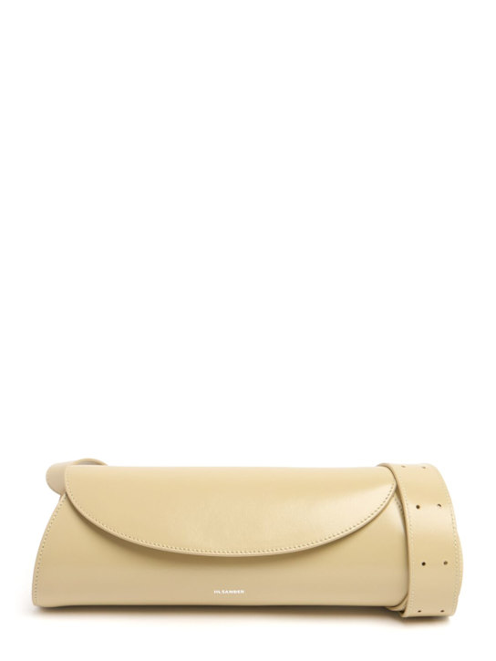 Jil Sander: Small Cannolo leather shoulder bag - women_0 | Luisa Via Roma