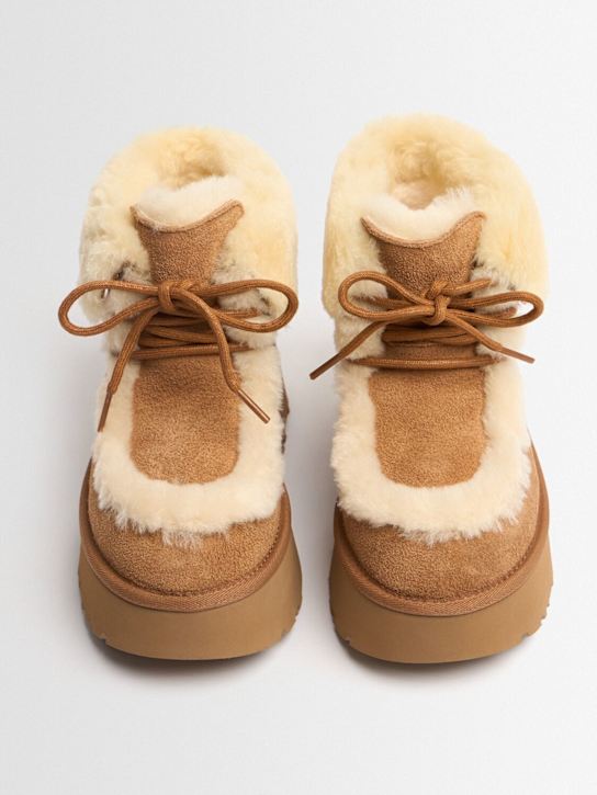 Ugg: Esmee suede & shearling  lace-up boots - women_1 | Luisa Via Roma