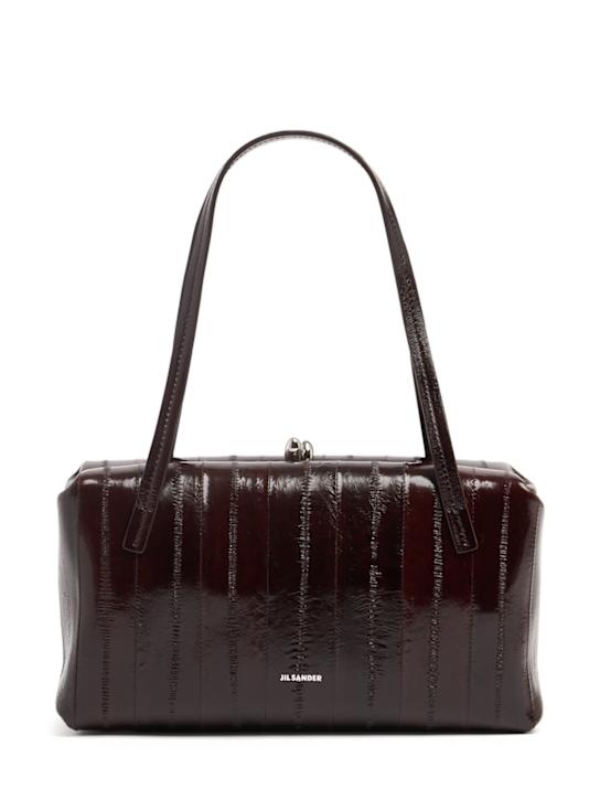 Jil Sander: Small Goji Pillow shiny leather bag - women_0 | Luisa Via Roma
