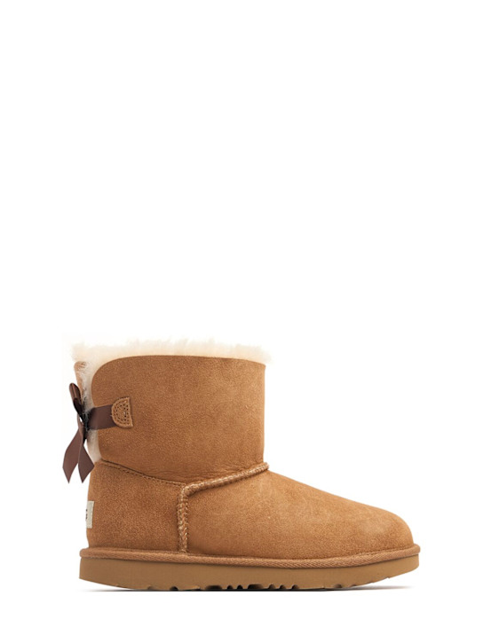 Ugg: Mini Bailey Bow II shearling boots - ブラウン - kids-girls_0 | Luisa Via Roma