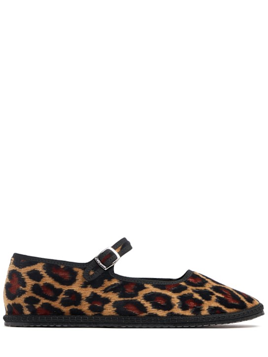 Vibi Venezia: LVR Exclusive 10mm Leopardato slippers - women_0 | Luisa Via Roma