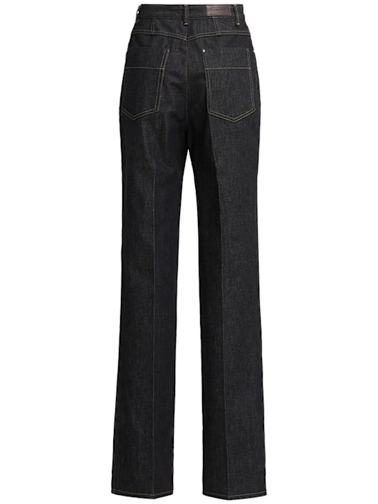 Lemaire: High waist denim straight jeans - グレー - women_1 | Luisa Via Roma