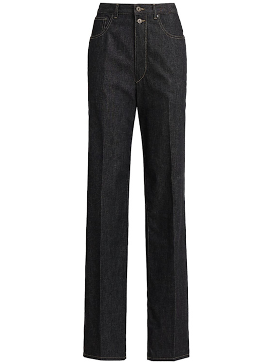 Lemaire: High waist denim straight jeans - グレー - women_0 | Luisa Via Roma