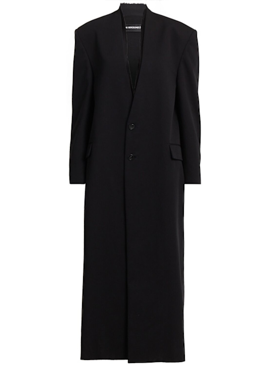 Ann Demeulemeester: Stefe high comfort collarless coat - Black - women_0 | Luisa Via Roma