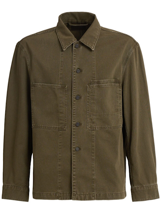Lemaire: Over workwear shirt jacket - men_0 | Luisa Via Roma