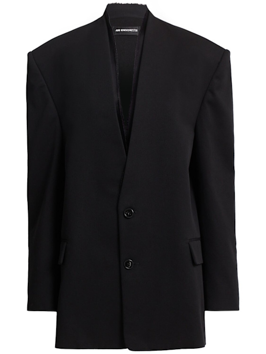 Ann Demeulemeester: Cecilia high comfort collarless blazer - women_0 | Luisa Via Roma