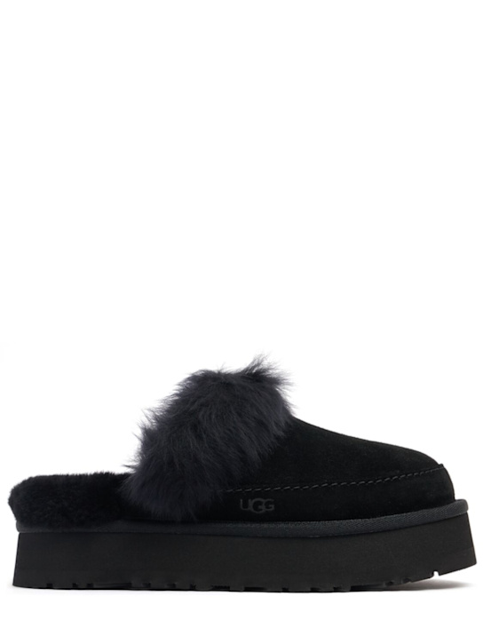 Ugg: Disquette Chalet suede & shearling mules - women_0 | Luisa Via Roma