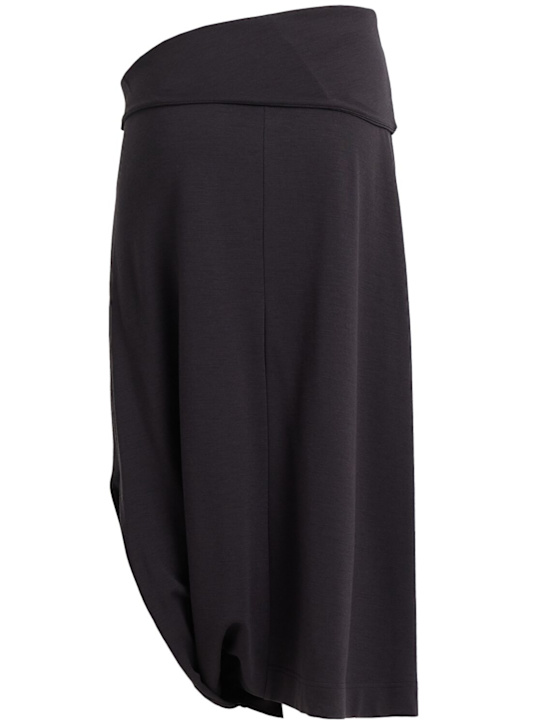 Lemaire: Twisted hem wool blend midi skirt - グレー - women_1 | Luisa Via Roma