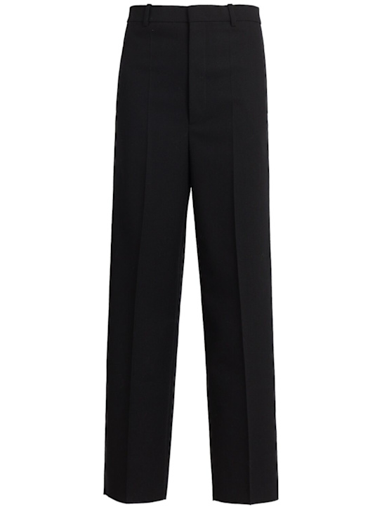 Jil Sander: High waist wool straight pants - ブラック - men_0 | Luisa Via Roma