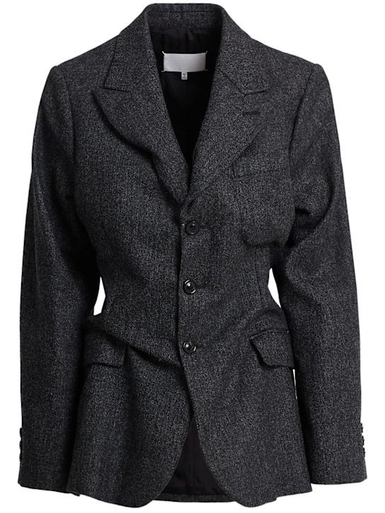 Maison Margiela: Single breast wool blazer - women_0 | Luisa Via Roma