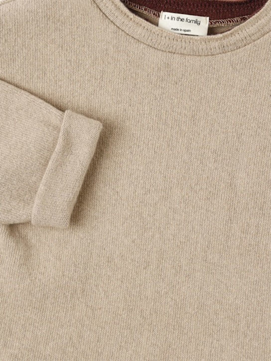 1 + IN THE FAMILY: Cotton blend jersey t-shirt - Beige - kids-girls_1 | Luisa Via Roma